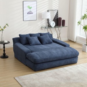 CENGHU Chenille 2-seater Lazy Sofa Bed, Comfy Sofa- Deep Seat Couch, Sleeper Sofa - 1 of 4