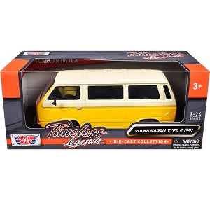 Volkswagen Type 2 (T3) Van Yellow and Beige "Timeless Legends" Series 1/24 Diecast Model Car by Motormax - 1 of 3
