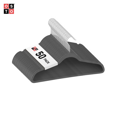 Osto 50 Pack Premium Velvet Hangers, Non-slip Adult Hangers With