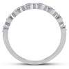 Pompeii3 Diamond Wedding Ring Womens Stackable 10k White Gold Anniversary Band - 3 of 4
