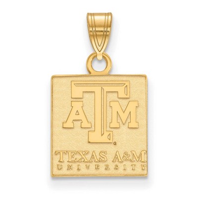 Black Bow Jewelry 14k Yellow Gold Texas A&M Aggies NCAA Small Pendant