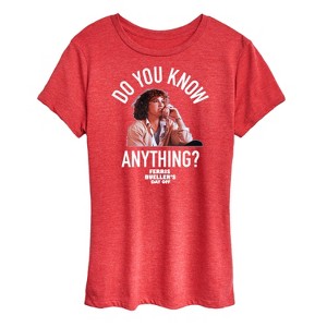Women's - Ferris Bueller's Day Off - Do You Know Anything Short Sleeve Graphic T-Shirt - 1 of 4