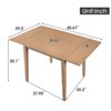 VisioGear Extendable Dining Table, Folding Kitchen Table, Space-Saving Dinner Table for Living Room, Kitchen, Natural, 45.67"*29.5"*30.1" - 3 of 4