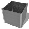 vidaXL Raised Garden Bed Raised Flower Bed with Open Bottom Plant Box Gray WPC - 4 of 4