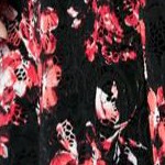 black watercolor floral