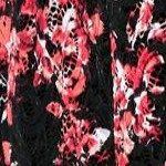 black watercolor floral