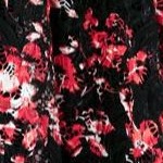 black watercolor floral