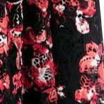 black watercolor floral