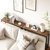 Narrow Console Table,5.9”Slim Entryway Table,2 Tier Console Tables for Entryway, Industrial Skinny Sofa Table with Adjustable Shelf,Behind Couch Tabl - 3 of 4