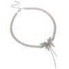SOHI Women's Crystal Silver The Bijou Papillon Collar Necklace - 2 of 4
