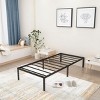 18� High Twin Metal Bed Frame - 2000lbs Support, Underbed Storage, Easy Assembly, No Box Spring, Black - 2 of 4