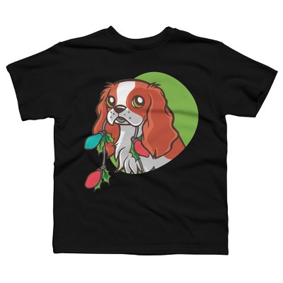 Boy's Design By Humans Super Cute Dog Paws Print Christmas Tree T-Shirt By rasok T-Shirt