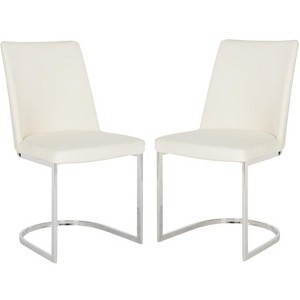 Parkston 18" H Linen Side Chair (Set of 2) - FOX2013 - Safavieh Couture - 1 of 4