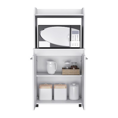 NicBex 1 Drawer Rolling Kitchen Island Cart with 2 Open Shelves,Kitchen Island on Wheels with Storage,Island Table for Kitchen