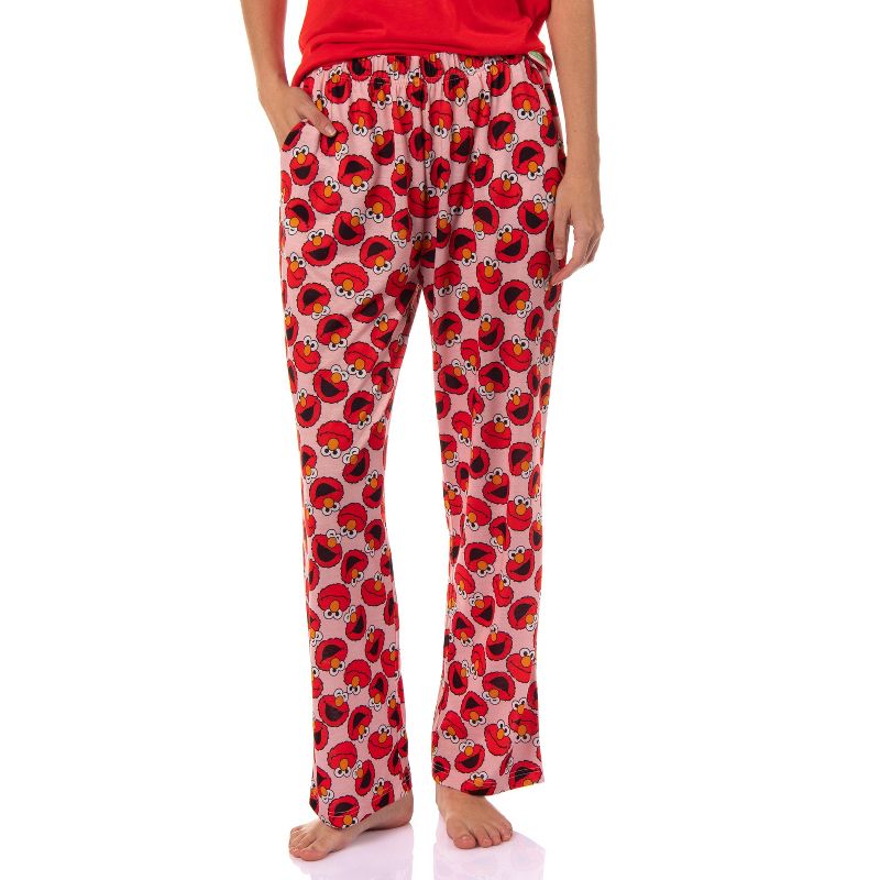 Sesame Street Women's Big Face Tossed Print Character Sleep Pajama Set Multicolored, 4 of 6