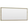 vidaXL Bathroom Mirror with Contemporary Design, Sonoma Oak Finish, Made of Engineally provide a unique environment to display your decor. - 3 of 4