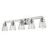 Lyna 5-Light Vanity Light - Elegant Steel Fixture for Modern Bathrooms - 3 of 4