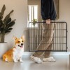 BENCMATE Pet Crates and Houses Canine Play Metal Fence, Portable Extra Large Kennel with Access Door for Garden, Indoors, Black, 184.2"*65.3"*23.6" - 2 of 4