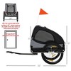 Kumasinova Bike Trailer,Pet Bike Wagon with Steel Frame,Hitch Coupler,Quick Release Wheels,Reflectors Safety Flag,44LB Capacity for Medium Dogs - 3 of 4