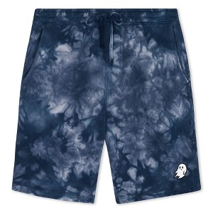 Dalix Mens Ghost Tie Dye Midweight Fleece Shorts Casual Athletic Streetwear - 1 of 4