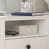FUFU&GAGA White Modern Style Nightstand  A Versatile Choice End Table Bedside Table with Drawer Open Shelf - 4 of 4