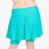Calypsa Women's Plus Size Flared Mid-Thigh Swim Skirt With Bike Shorts - 2 of 4
