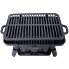 Oval Cast Iron Grill Outdoor, Portable Charcoal Grill and Tabletop Cast Iron Skillet,100% Cast Iron, Enameled, Small Charcoal Grill,Hibachi Grill - 4 of 4