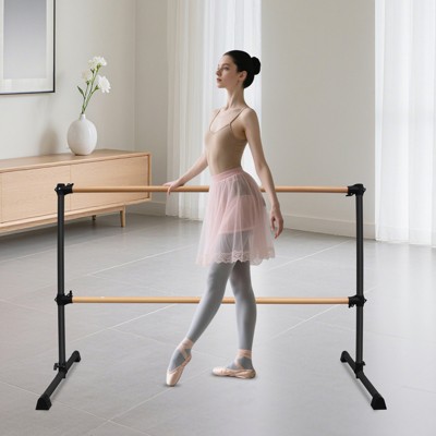 KWPZQEB Adjustable Ballet Barre, Steel Barre Bar for Home, Heavy Duty Dance Bar, Freestanding Double Ballet Stretch Dance Bar for Kids, Adult
