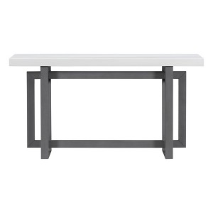 TiramisuBest 59.1" Painted Entryway Table,Black Pine Veneer Console Table, Extra Long Sofa Table for Hallway, Living, or Kitchen - 1 of 4