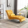 CAVINAS Velvet Chaise Lounge Chair, Button-Tufted Upholstered Recliners Chair, Accent Chair with Pillow, Sofa Chair for Bedroom, Living Room - 4 of 4