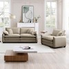 2-Piece Corduroy Sofa Set with 1-Seater and 3-Seater, Cloud-Like Comfort, Flexible Combination - 3 of 4