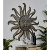 Metal Sunburst Indoor Outdoor Wall Decor Gray - Olivia & May: Rustic Modern Mixed Media Art - 2 of 4