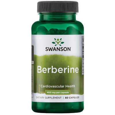 Swanson Berberine Herbal Supplement, Promotes Healthy Cholesterol & Glucose Levels, Helps Support Weight Management, 400 mg (60 Capsules).