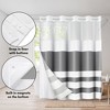 Americanflat 72x75 Hookless Shower Curtain - Abstract Grey White Shower Curtain with Sheer Panel, Snap-In Liner, and Grommets - 100% Polyester - 4 of 4