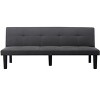 DOMETOUR  Convertible Futon Sofa Bed, Adjustable Back Upholstered Sleeper for Living Room Bedroom Furniture - 3 of 4