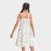 Girls' Floral Woven Midi Dress - Cat & Jack™ Cream - 2 of 3