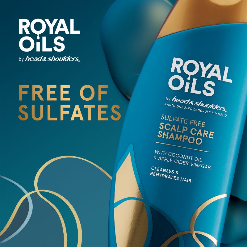 Head &#38; Shoulders Royal Oils Anti Dandruff Scalp Care Shampoo Sulfate Free - 12.8 fl oz, 5 of 10