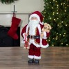 Northlight 18" Standing Santa with a Plush Brown Bear Christmas Figure Decoration - 2 of 4