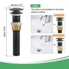 Unique Bargains Stainless Steel Detachable Basket Bathroom Sink Drain Stopper - 2 of 3