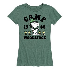 Women's - Peanuts - Camp Woodstock Short Sleeve Graphic T-Shirt - 1 of 4
