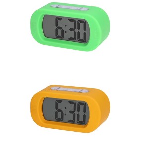 REGALWOVEN 2 Pcs Digital Battery Powered Big Numbers Display Oval Alarm Clock 5.4 x 2.6 x 2 Inches - 1 of 4