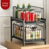 Under Sink Organizer, Under Sink Storage - 2 Tier Sliding Metal Basket Drawer, Pull Out Rack for Kitchen/Bathroom/Pantry/Closet (Foldable, Non-Slip) - 4 of 4