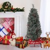 Artificial Christmas Tree, Flocked Pine Needle Xmas Tree with Snow, Slim Pre-Lit Style for Holiday Decorations, for Home,Mall, Wedding, Navidad Decor - 2 of 4