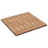vidaXL 11 pcs Decking Tiles WPC 11.8"x11.8" 1 sqm Teak Color - 2 of 4