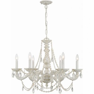 Crystorama Lighting Paris Market 6 - Light Chandelier in  Antique White - 1 of 2