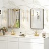 Apmir Rectangular Aluminum Alloy Framed and Tempered Glass Wall Bathroom Vanity Mirror in Matte Black/ Gold/ Silver/ Brown - 3 of 4