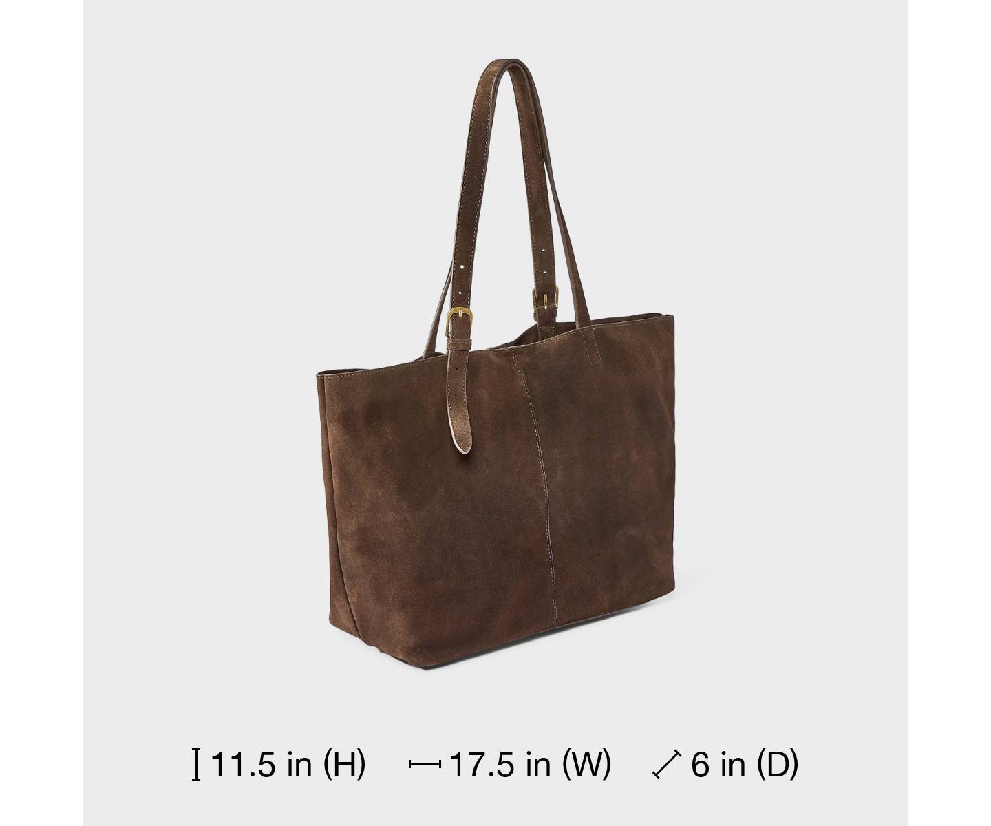 Сумка Universal Thread Suede Buckle Strap, цвет: Коричневый — фото 6
