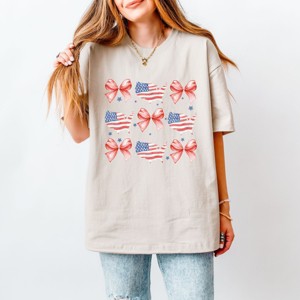 Simply Sage Market Patriotic America Stacked Coquette Heavyweight Tee - 1 of 4