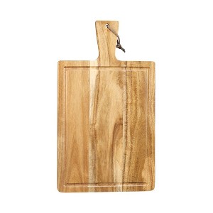 Slickblue Large Acacia Cutting Board with Natural Brown & Golden Tones, Ideal for Kitchen & Display - 1 of 3