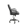 Simple Relax Upholstered Office Chair with Padded Armrests in Black and Grey - 3 of 4